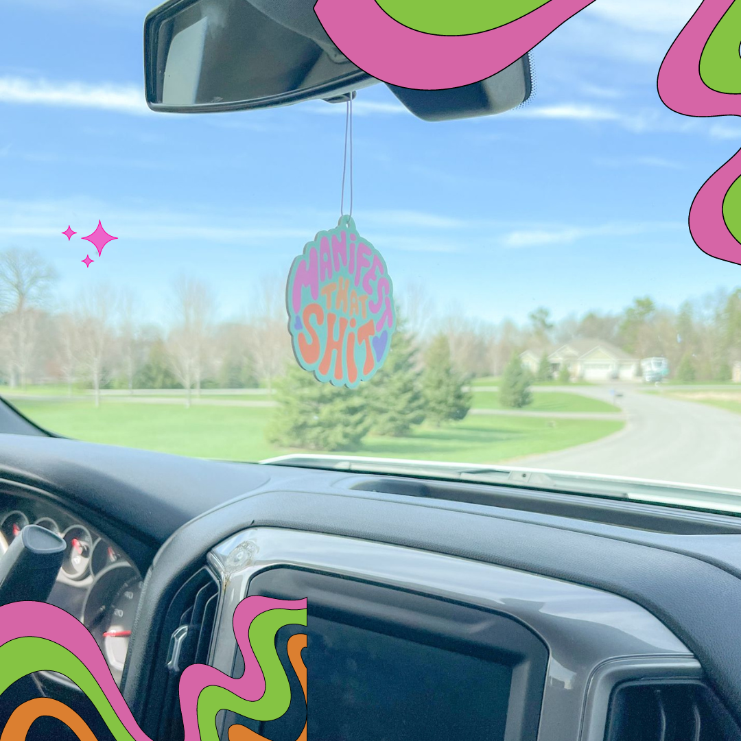 Car Air Freshener, Air Freshener, Amazing Scent, Car Accessories, Car Freshie, Custom Air Freshener, Manifest that Shit