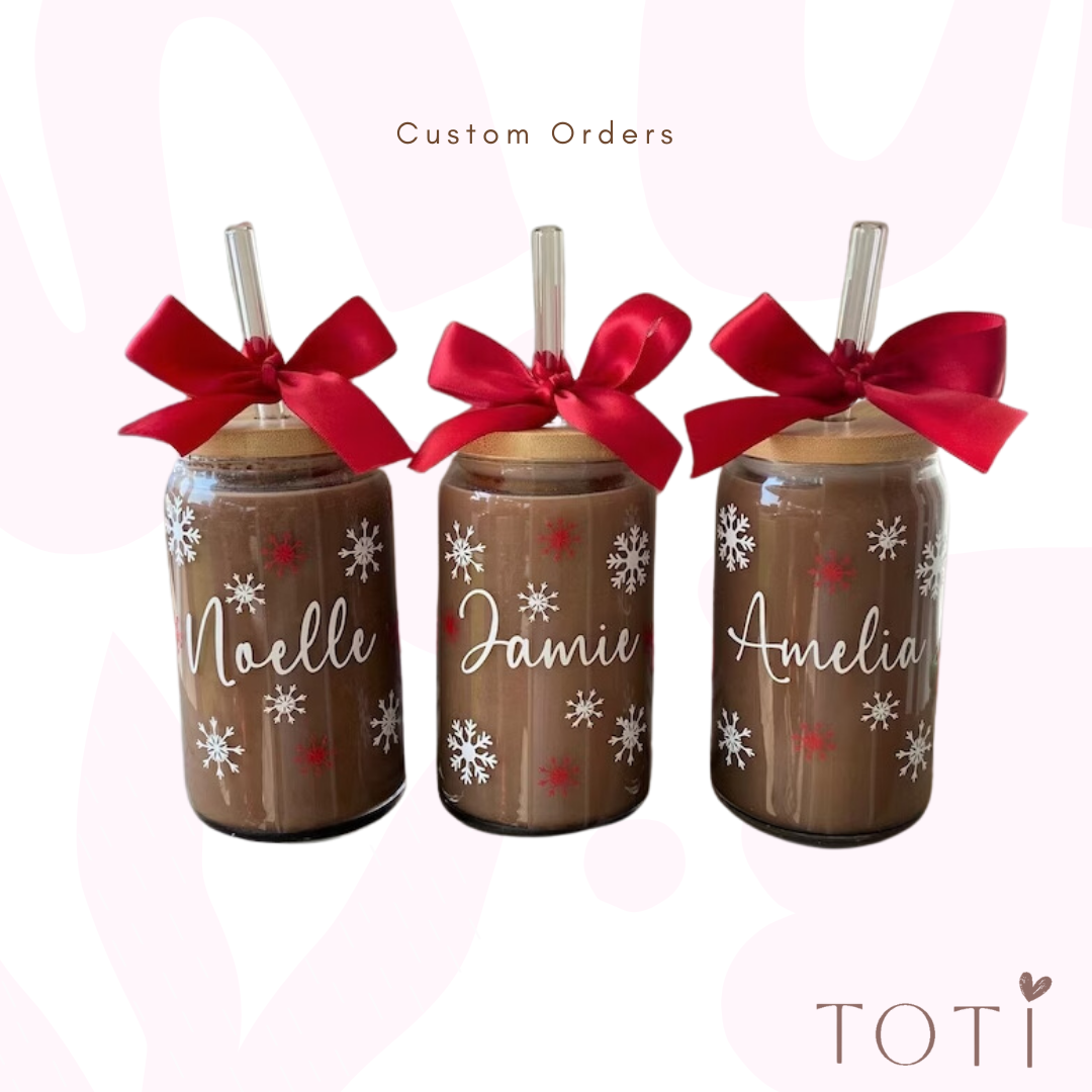 Iced Coffee Glass ♡ Beer Can Glass ♡ Christmas