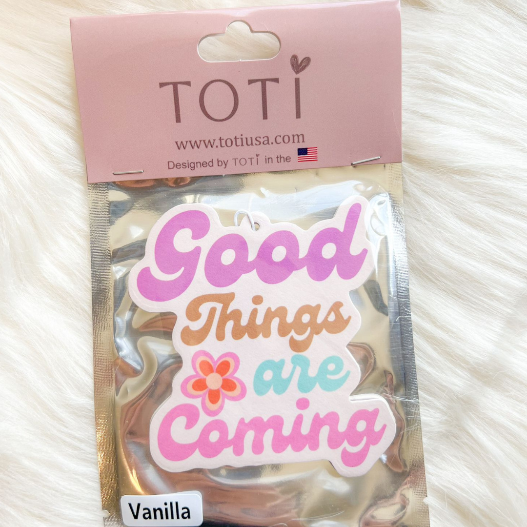 Car Air Freshener, Air Freshener, Amazing Scent, Car Accessories, Car Freshie, Custom Air Freshener, Good Things Are Coming