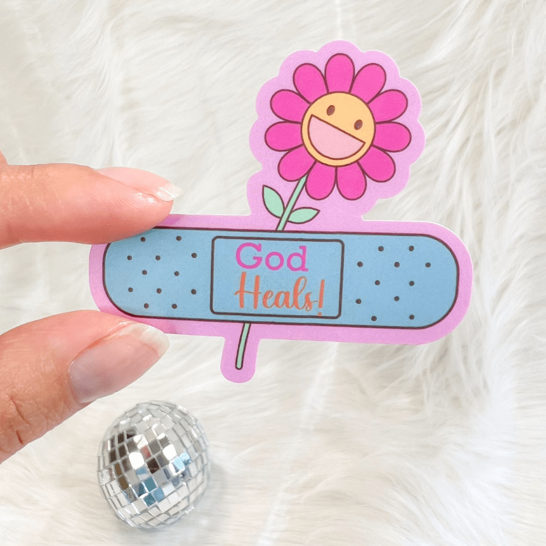 Cute Stickers, Waterproof , Car Stickers, (God Heals)