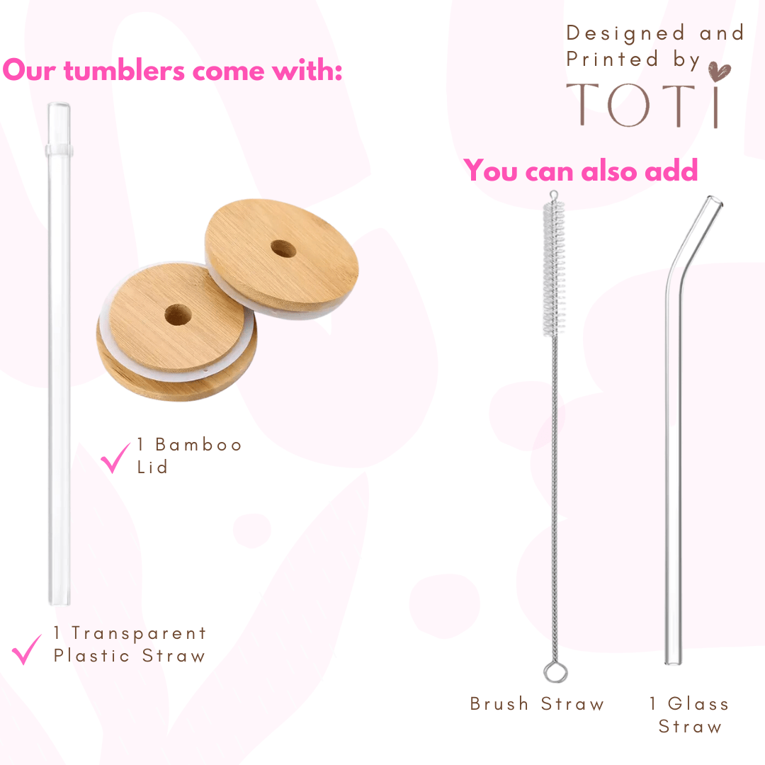 Aesthetic Flowers - 16 oz Glass iced coffee Cup