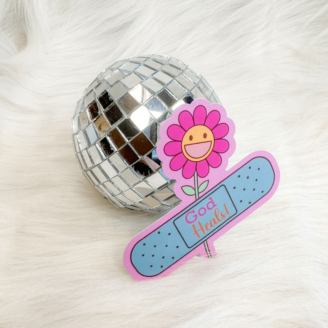 Cute Stickers, Waterproof , Car Stickers, (God Heals)