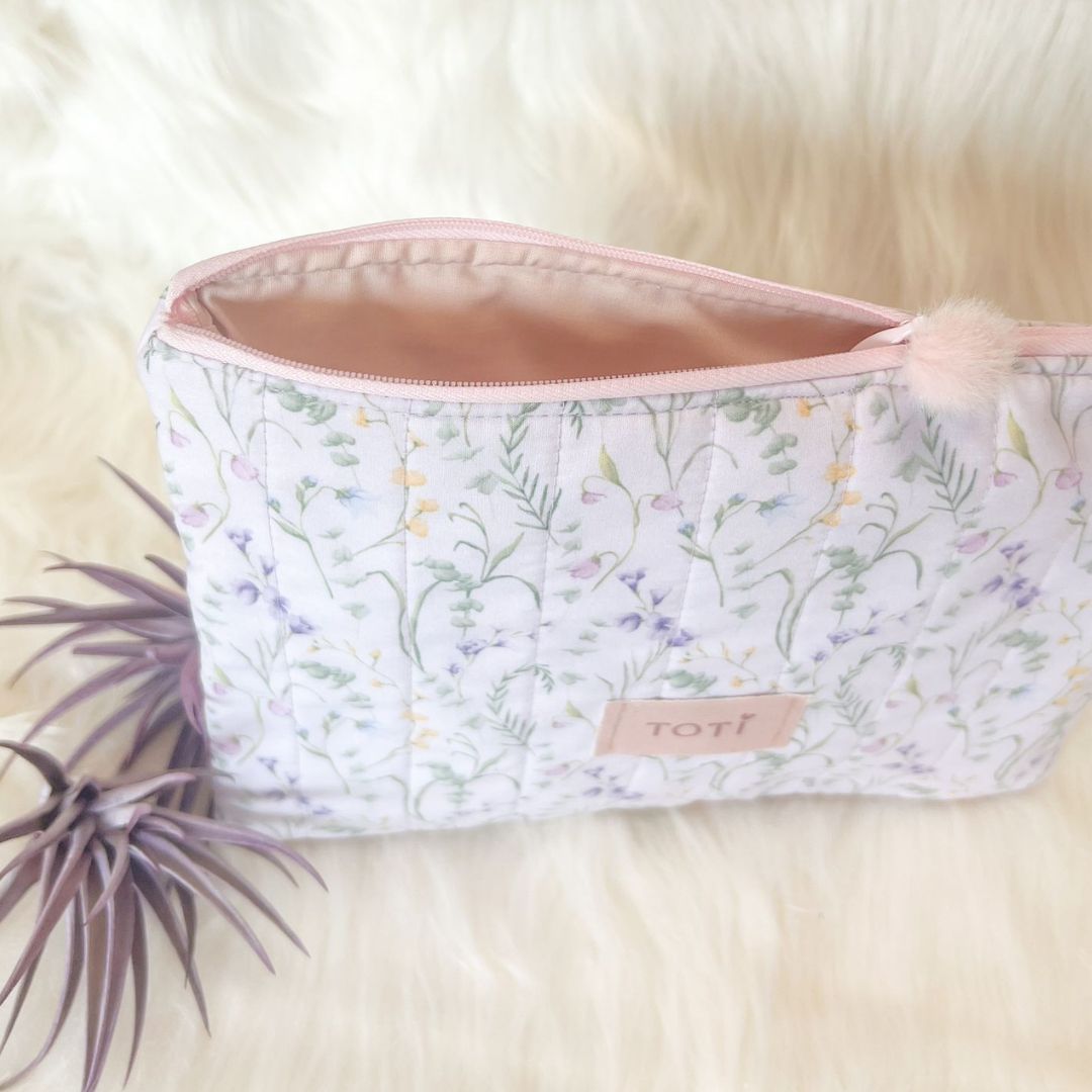 Handmade Lavender Makeup Bag,Travel Makeup Pouch