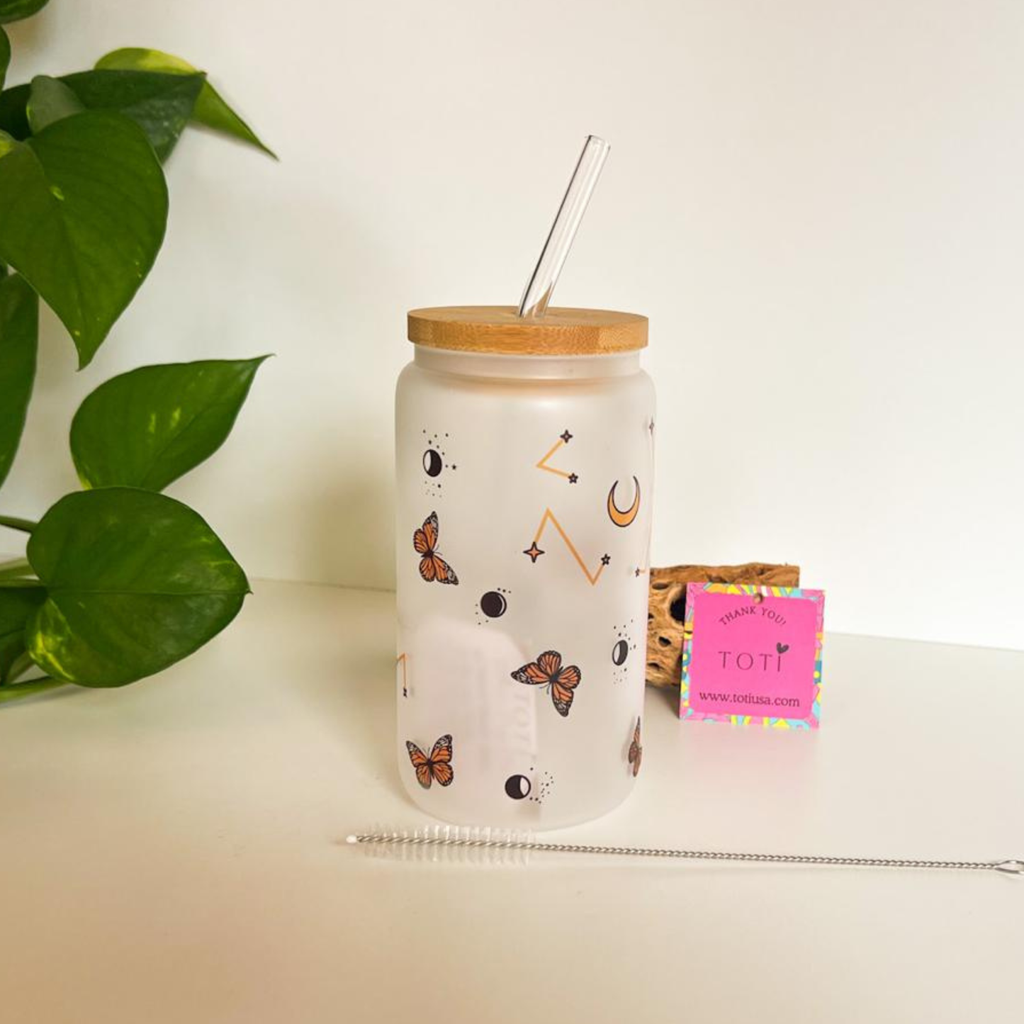You Are Made of Stardust - 16 oz Glass Iced Coffee Cup