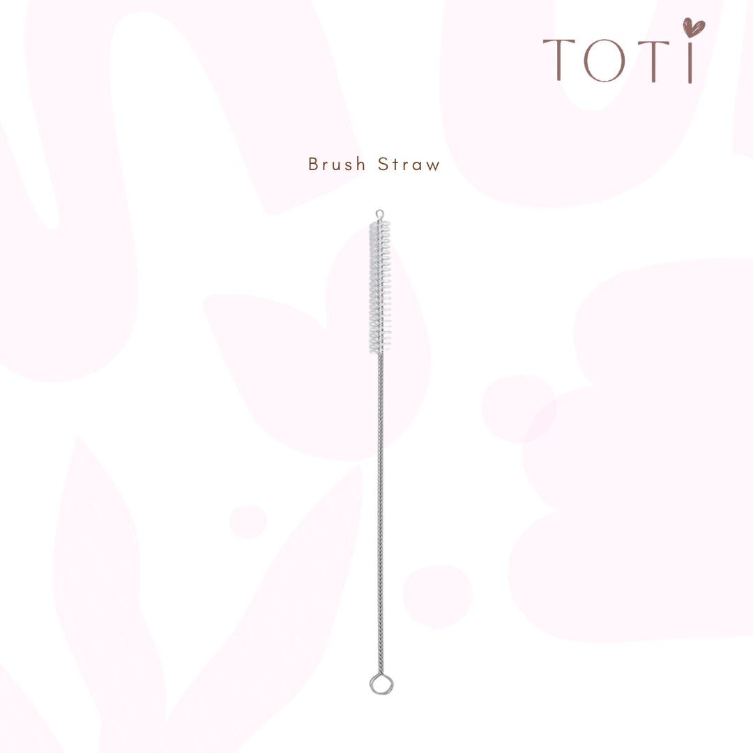 Flower Glass Straws - Includes Brush Straw - Glass Straw