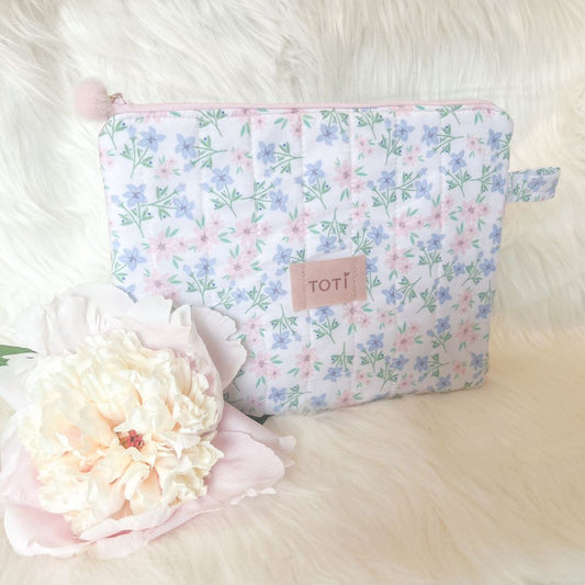 Handmade French Blooms Makeup Bag,Travel Makeup Pouch