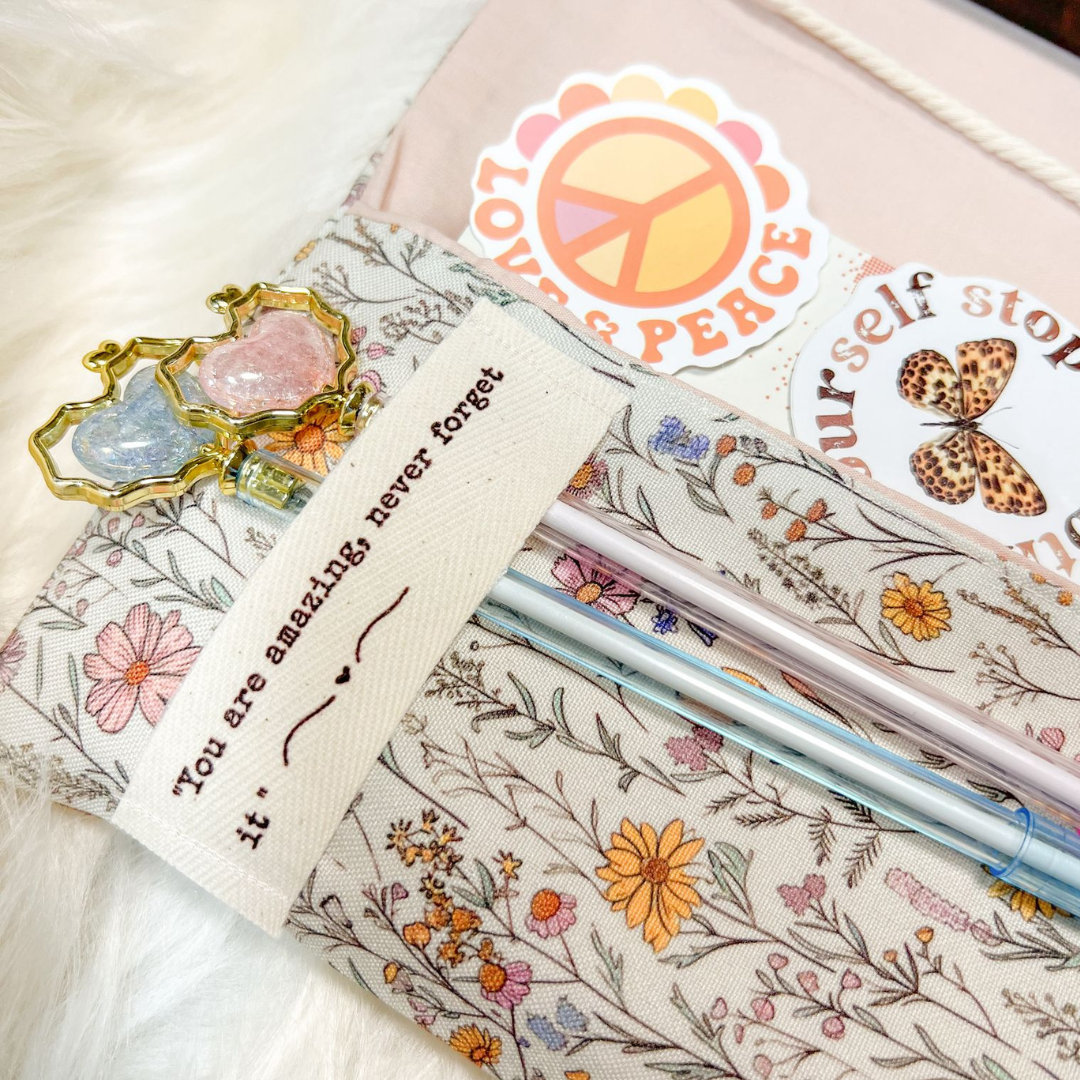 Book Covers, Handmade Original Floral Designs,  Book Protectors, Book Markers