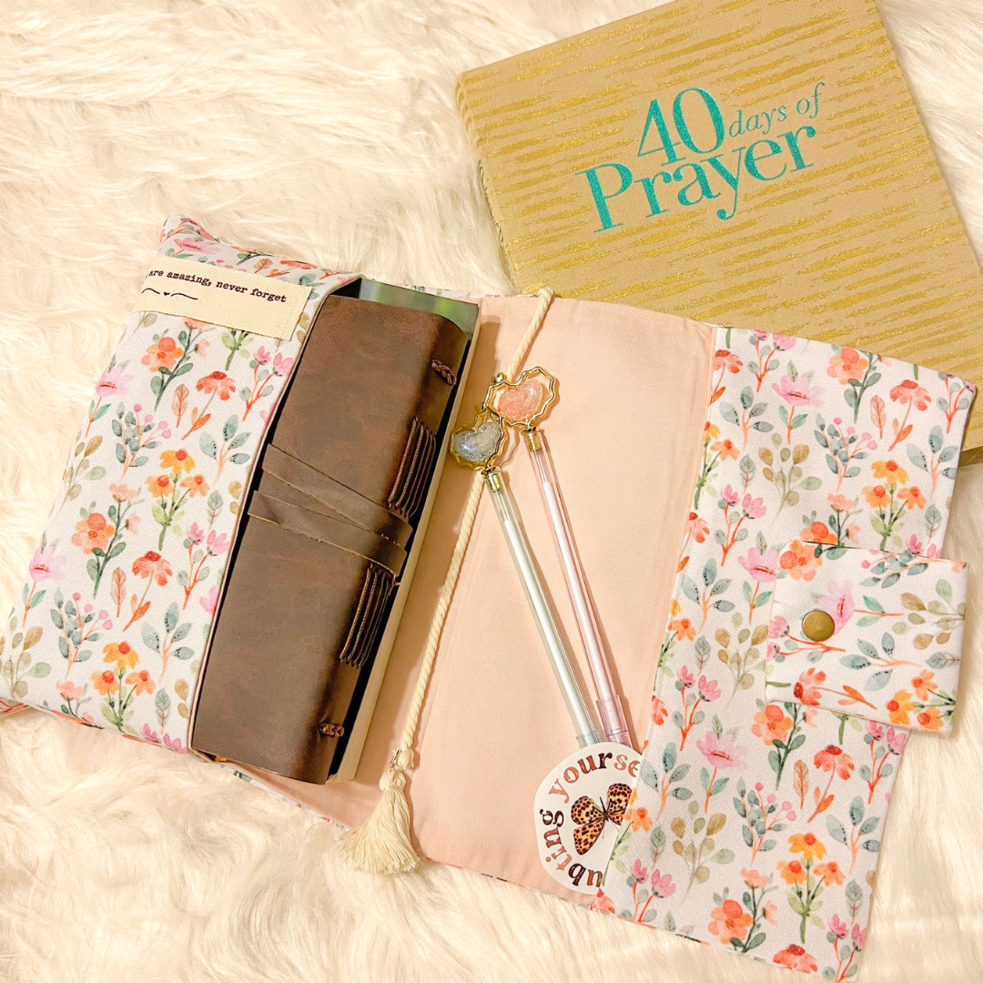 Book Covers, Handmade Original Floral Designs,  Book Protectors, Book Markers
