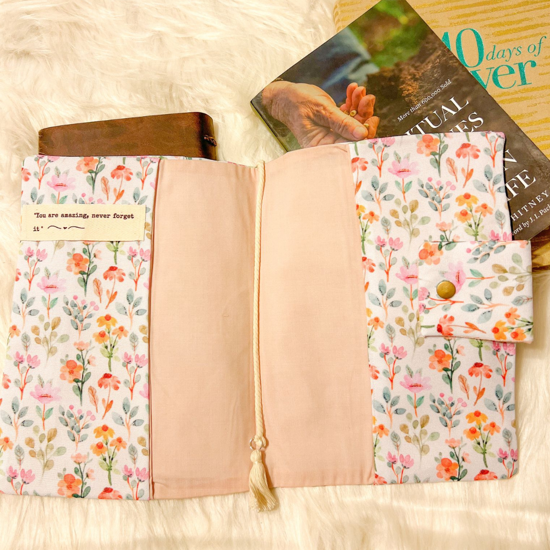 Book Covers, Handmade Original Floral Designs,  Book Protectors, Book Markers