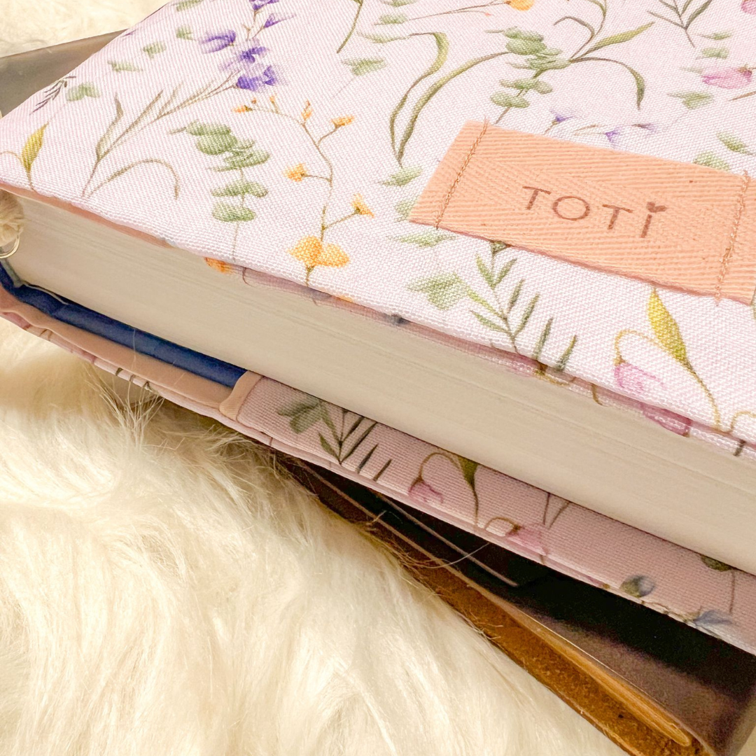 Book Covers, Handmade Original Flowers Designs,  Book Protectors, Book Markers