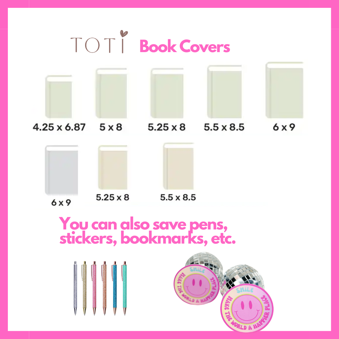 Book Covers, Handmade Original Floral Designs,  Book Protectors, Book Markers