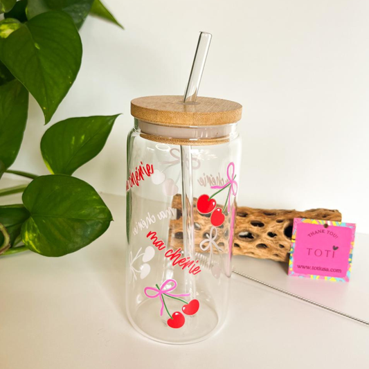Ma Cherie - 16 oz  Glass Iced Coffee Cup